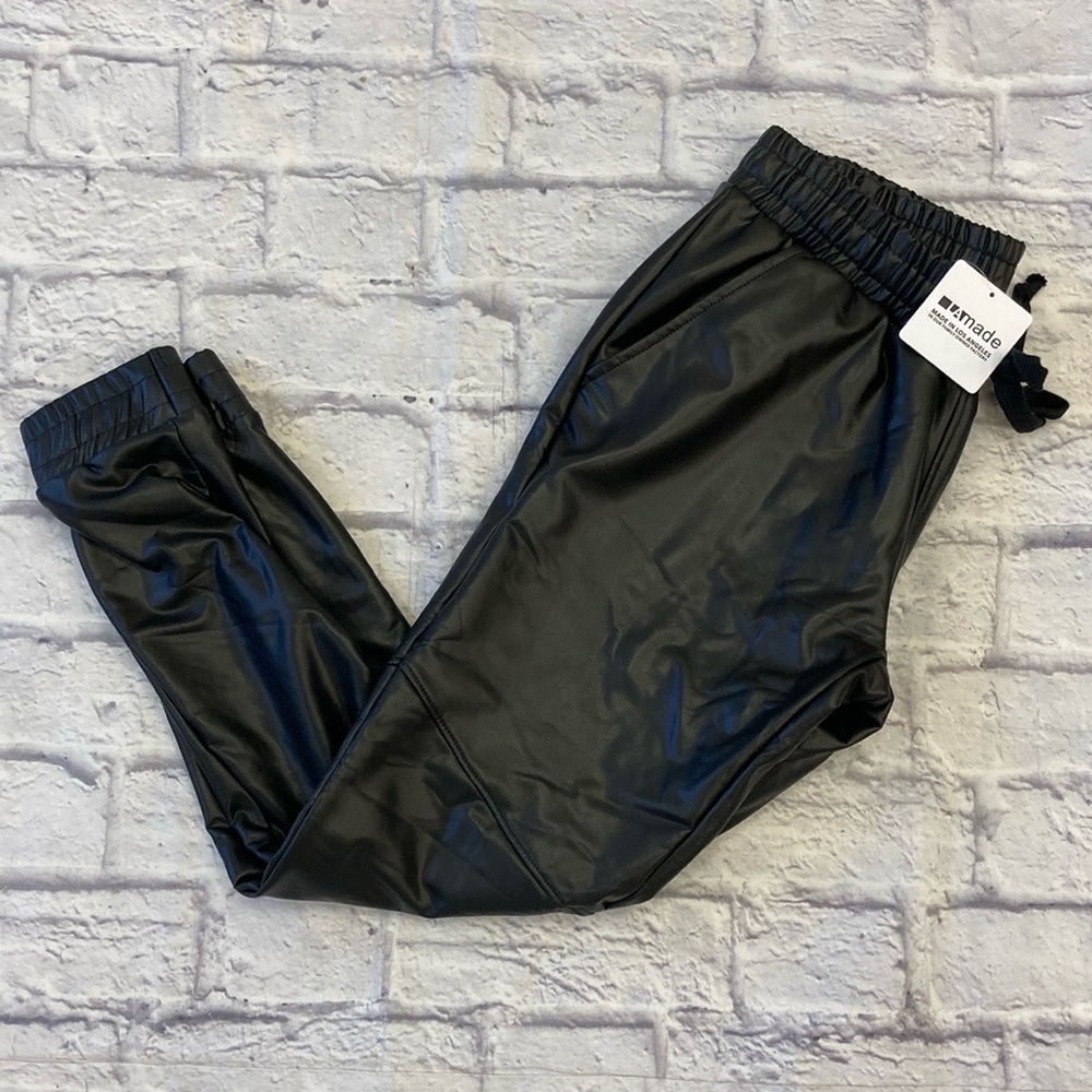 NWT LA Made Pleather Joggers
